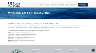 
                            7. Waiting List Information - Bona Vista