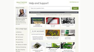 
                            9. Waitrose - Help and Support - …