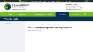 
                            1. Wake ID Portal - You need this to access WCPSS sites ...