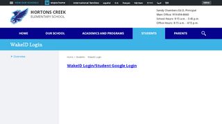 
                            2. WakeID Login / Overview - Wake County Public Schools