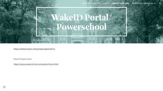 
                            6. WakeID Portal Links - Google Sites