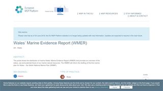 
                            5. Wales' Marine Evidence Report (WMER) | European MSP Platform