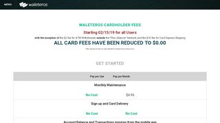 
                            2. Waleteros Cardholder Fees - Waleteros - Better than a checking account