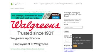 
                            2. Walgreens Application and Job Opening| Job Application Center