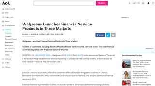 
                            9. Walgreens Launches Financial Service Products in Three ...