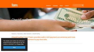 
                            9. Walk In Bill Payment, Agent Payments, CheckFreePay | Fiserv