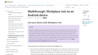 
                            7. Walkthrough - Workplace Join to an Android device ...