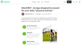 
                            7. WALKYBIT - An App designed to reward for your daily ...