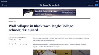 
                            9. Wall collapse in Blacktown: Nagle College schoolgirls injured