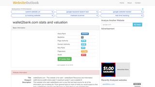 
                            2. Wallet2bank : wallet2bank Website stats and valuation