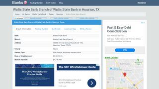 
                            9. Wallis State Bank Branch of Wallis State Bank in Houston, TX