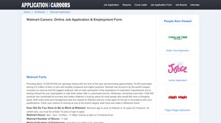 
                            3. Walmart Careers: Online Job Application & Employment Form