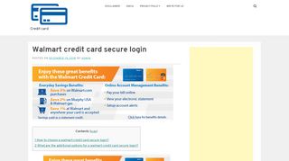 
                            5. Walmart credit card secure login - Credit card