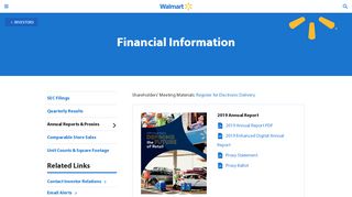 
                            2. Walmart Investor Relations - Investors - Financial ...