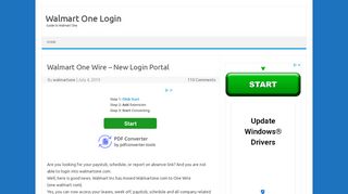 
                            10. Walmart One Wire – New Login Portal – Walmart One Login