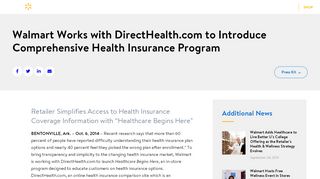 
                            6. Walmart Works with DirectHealth.com to Introduce Comprehensive ...