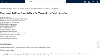 
                            3. Walmart.com Help: Pharmacy: Refilling Prescriptions for ...