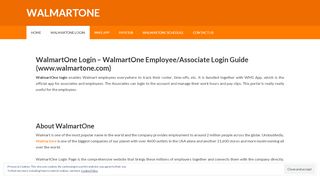 
                            7. WalmartOne Login Page | Associate Login at www.walmartone.com