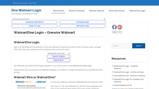 
                            6. Walmartone Login - Walmartone.com associate onewire login ...