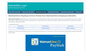 
                            10. WalmartOne PayStub | Walmartone Online Portal & Employee ...