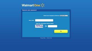 
                            10. WalmartOne - Recover your password