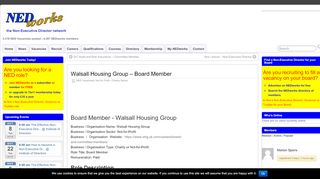 
                            7. Walsall Housing Group - Board Member - NEDworks