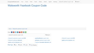 
                            7. Walsworth Yearbook Coupon Code - …