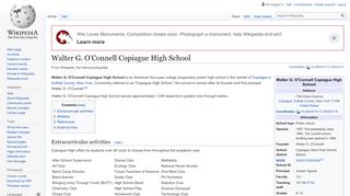 
                            8. Walter G. O'Connell Copiague High School - Wikipedia