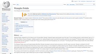 
                            6. Wampler Pedals - Wikipedia