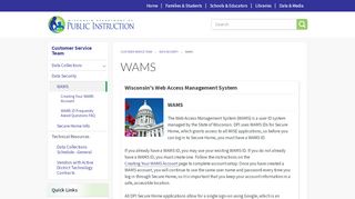 
                            6. WAMS | Wisconsin Department of Public Instruction