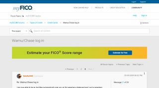 
                            7. Wamu/Chase log in - Page 3 - myFICO® Forums - …