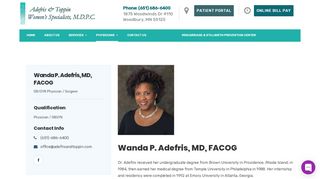 
                            8. Wanda P. Adefris, MD, FACOG | Adefris & Toppin Women's Specialists ...