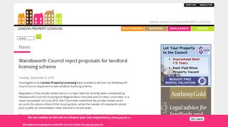 
                            3. Wandsworth Council reject proposals for landlord licensing scheme ...