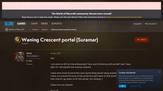 
                            2. Waning Crescent portal (Suramar) - World of Warcraft Forums ...