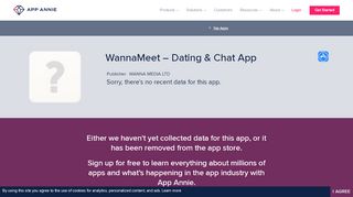 
                            7. WannaMeet - App Annie