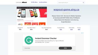 
                            5. Wapout-game.airg.ca website. AirG® - A Pioneer in the ...