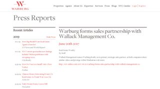 
                            7. Warburg forms sales partnership with Wallack Management Co ...