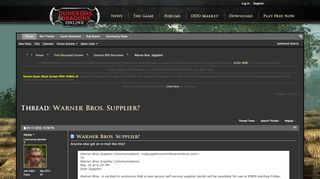 
                            7. Warner Bros. Supplier? - Dungeons and Dragons Online