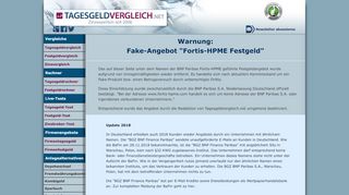 
                            8. Warnung: Fortis-HPME Festgeld ist Betrug