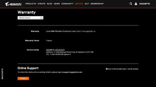 
                            6. Warranty - GIGABYTE AORUS Service