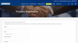 
                            1. Warranty Information - Luminous India