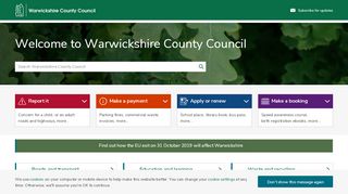 
                            8. Warwickshire County Council: Homepage