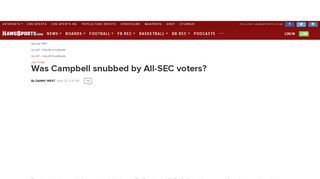 
                            6. Was Campbell snubbed by All-SEC voters? - 247Sports