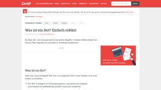 
                            8. Was ist ein Bot? Einfach erklärt - CHIP