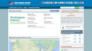 
                            7. Washington Federal Branch Locator