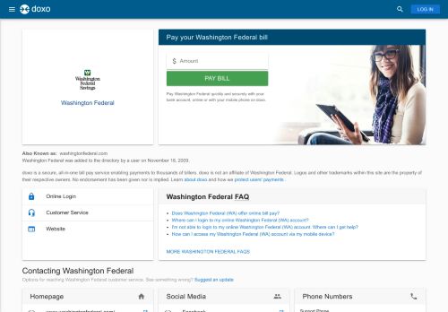 
                            6. Washington Federal (WA) | Pay Your Bill Online | doxo.com