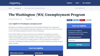 
                            7. Washington WA Unemployment Eligibility