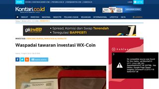 
                            7. Waspadai tawaran investasi WX-Coin