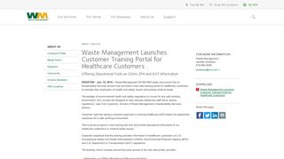 
                            1. Waste Management Launches Customer Training Portal for ...