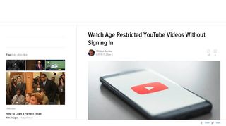 
                            2. Watch Age Restricted YouTube Videos Without Signing In